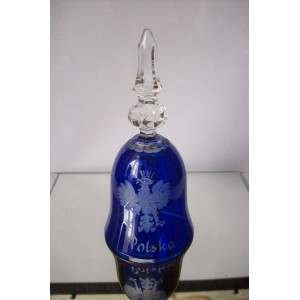 Cloche en cristal - Bleue