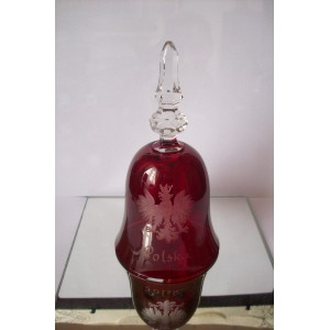Cloche en cristal - Rouge