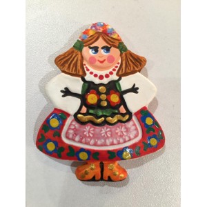 Magnet femme (Cracovie) 6 cm