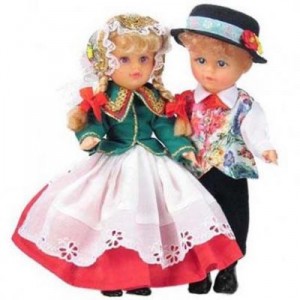 Couple poupée folklorique - région Wroclaw