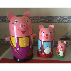 Babouchka cochon (3 pièces)