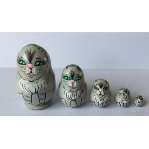 Babouchka chat (5 pièces)
