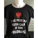 Tee-shirt noir "Je ne peux rester calme..." Taille Xl