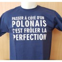 Tee-shirt "Passer à côté d'un Polonais c'est frôler..." Homme. - Taille S