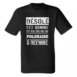 Tee-shirt Homme - "Désolé, cet homme est déjà..." - Taille L