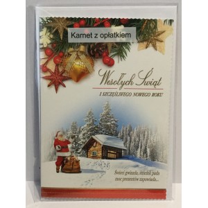 Carte de Noël avec Oplatek