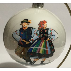 Boule de Noël folklore (80 mm)